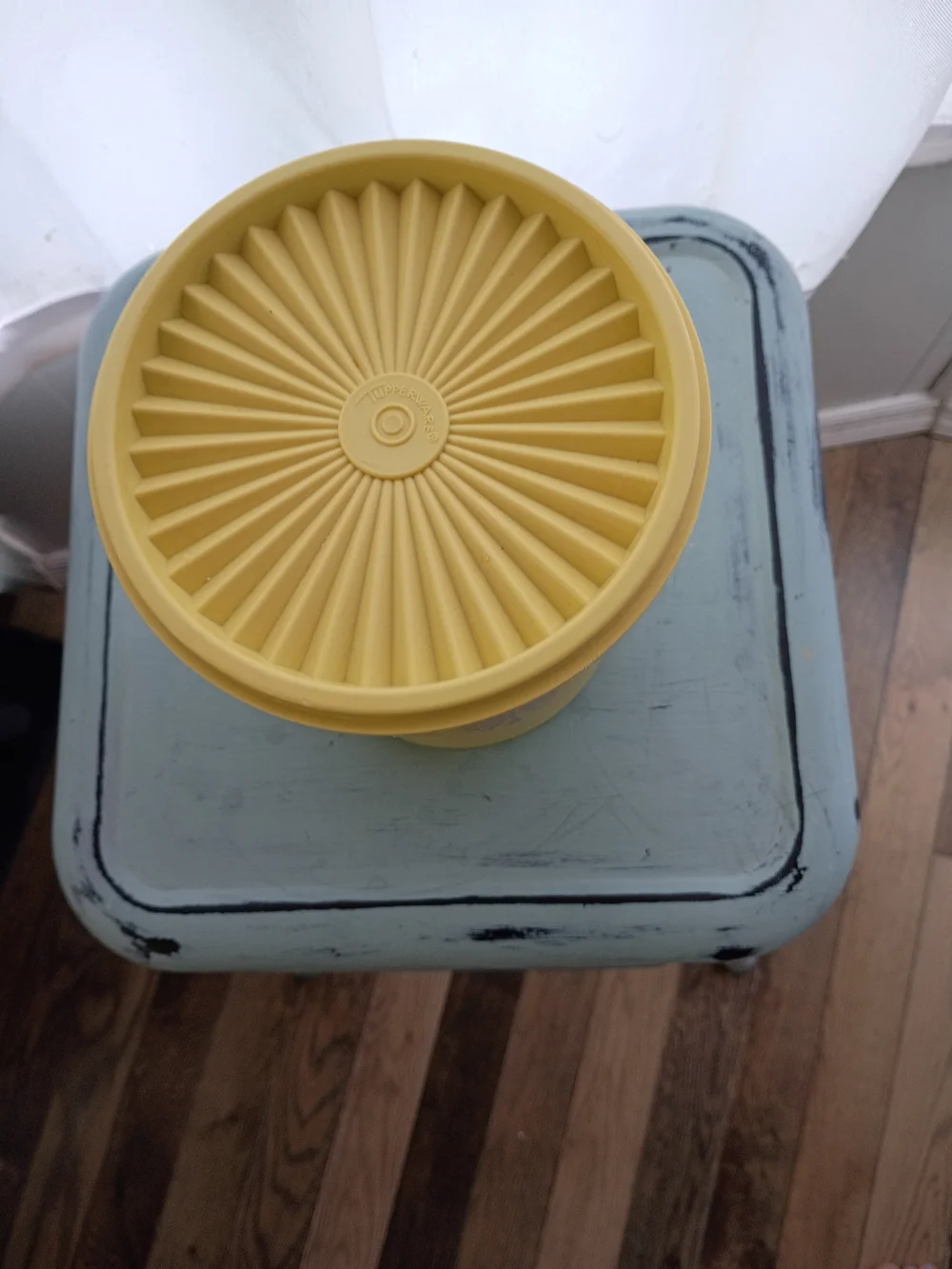 Vintage Tupperware Servalier Yellow Canister w/Lid 6